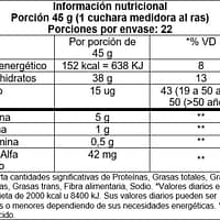 Ultra Cell Pro - Informacion Nutricional