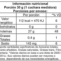 Whey Isolate - Informacion Nutricional